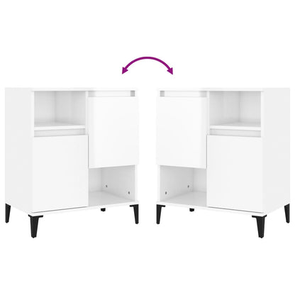 Sideboards 3 Stk. Hochglanz-Weiß 60x35x70 cm Holzwerkstoff