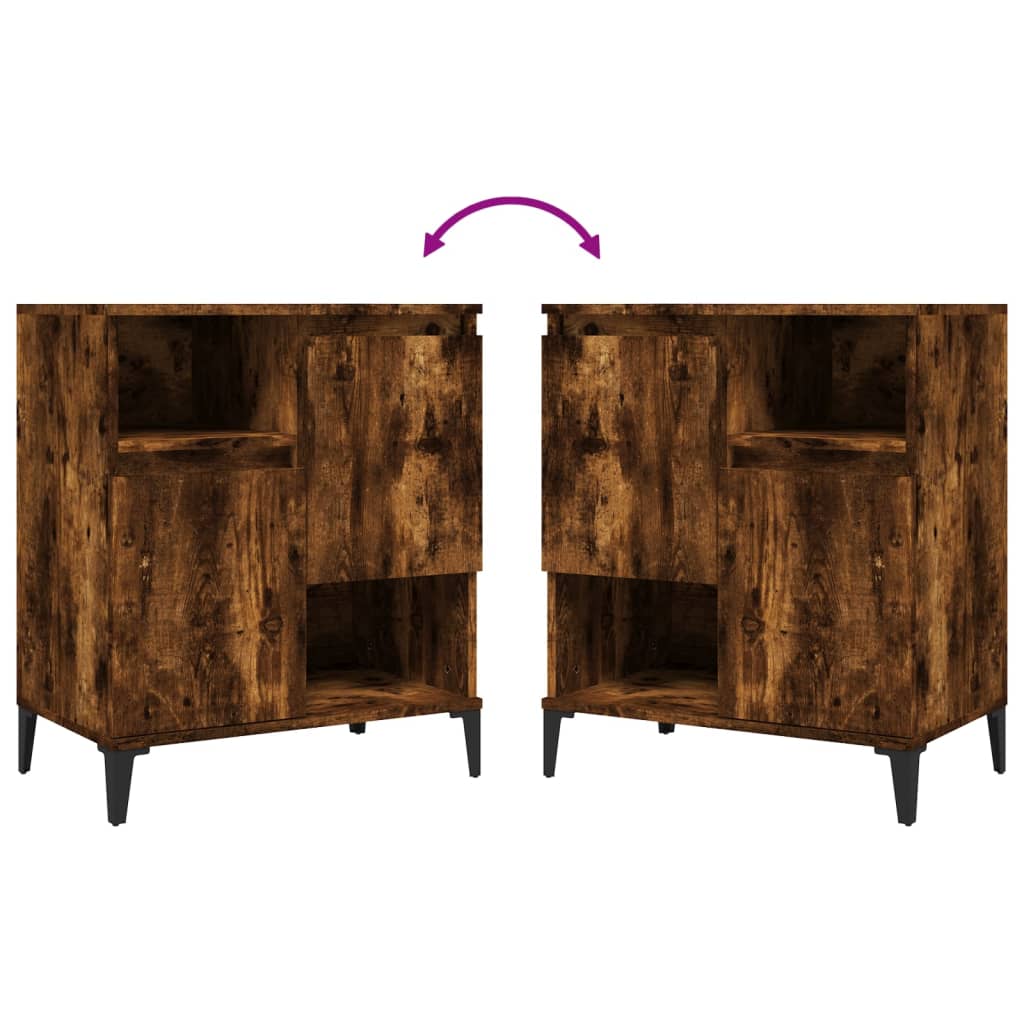 Sideboards 3 Stk. Räuchereiche 60x35x70 cm Holzwerkstoff