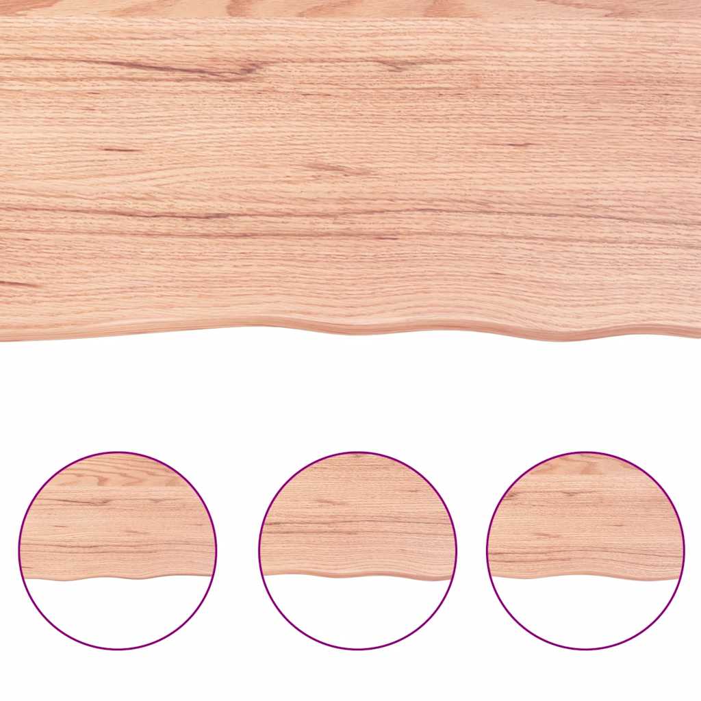 Waschtischplatte Hellbraun 120x50x(2-4) cm Massivholz Behandelt