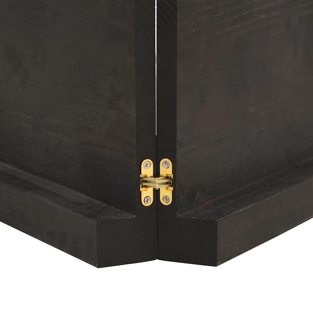 Tischplatte Dunkelbraun 200x60x(2-6)cm Massivholz Eiche