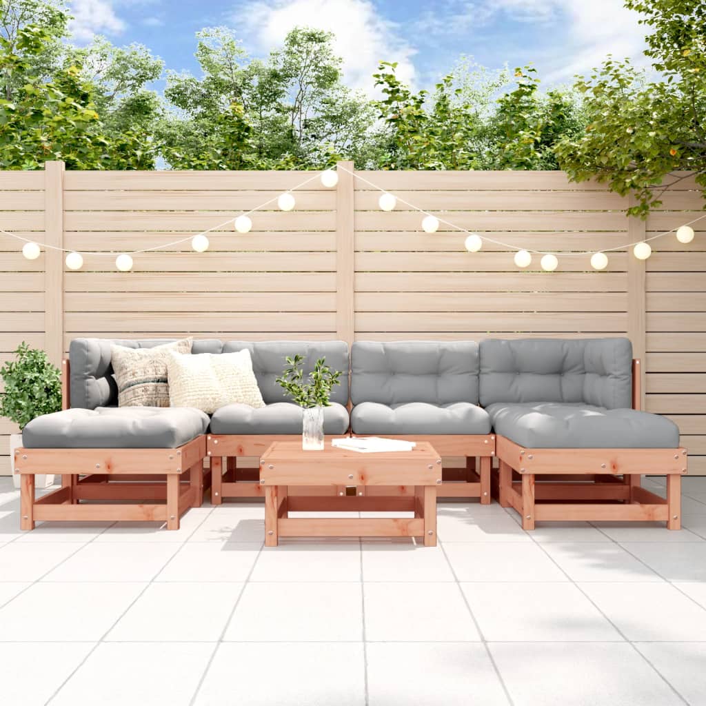 7-tlg. Garten-Lounge-Set Massivholz Douglasie