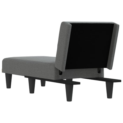 Chaiselongue Dunkelgrau Stoff