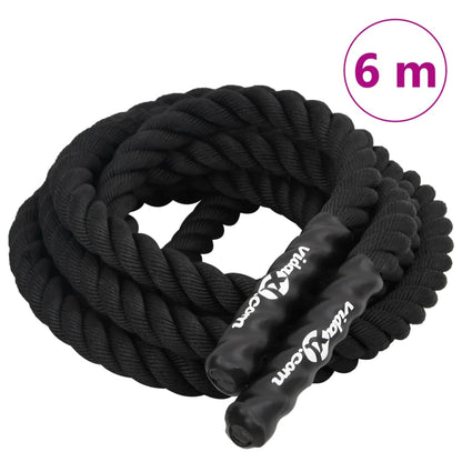 Battle Rope Schwarz 6 m 4,5 kg Polyester