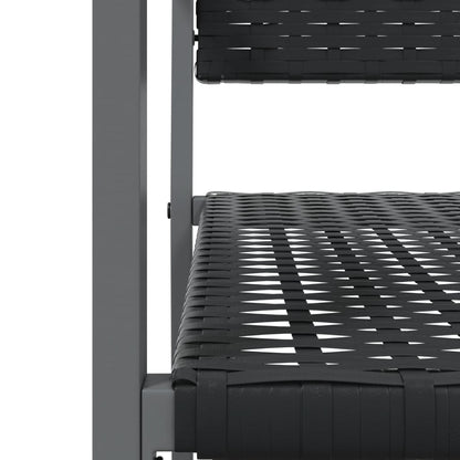 3-tlg. Garten-Essgruppe Poly Rattan und Stahl