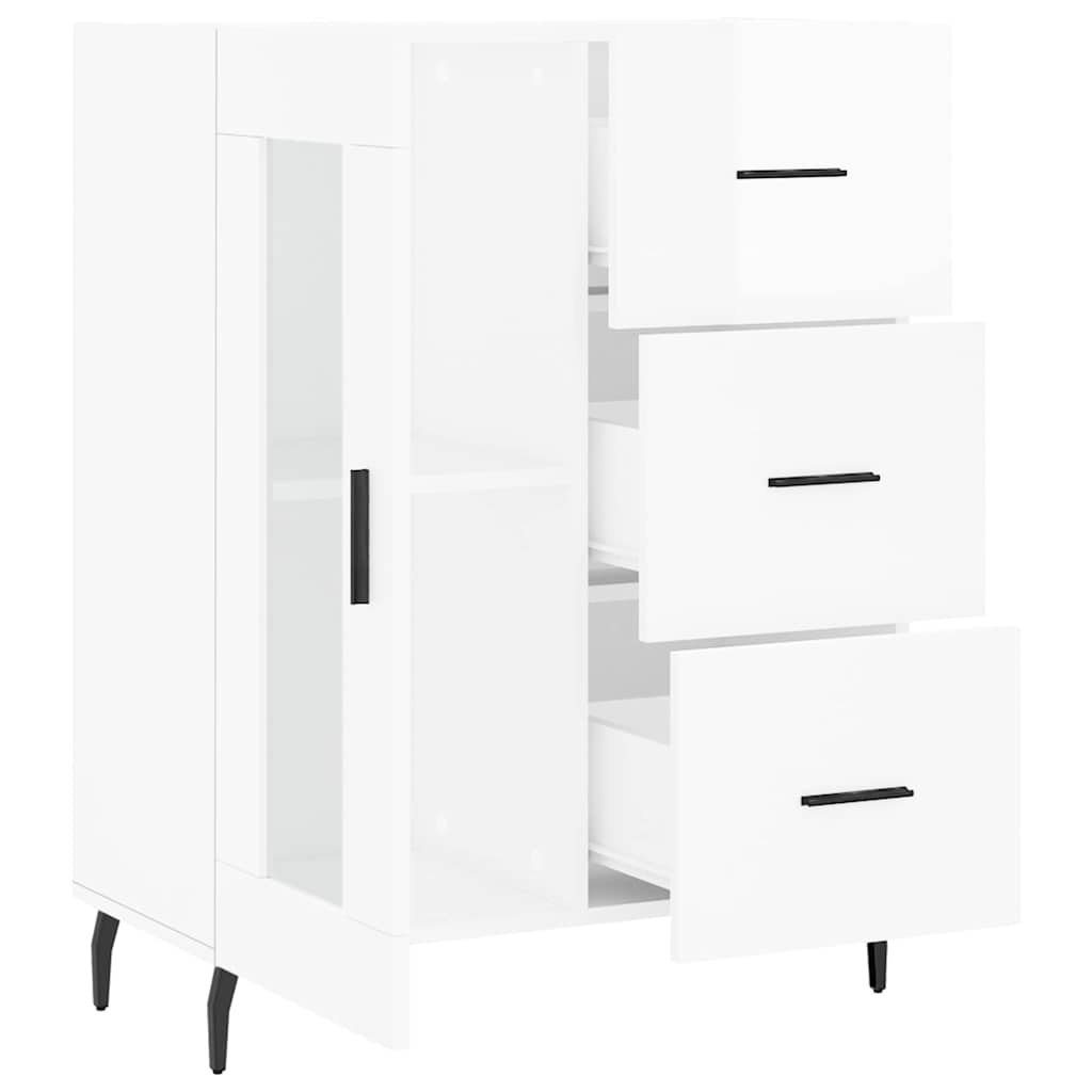 Sideboard Hochglanz-Weiß 69,5x34x90 cm Holzwerkstoff