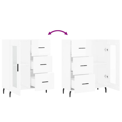 Sideboard Hochglanz-Weiß 69,5x34x90 cm Holzwerkstoff