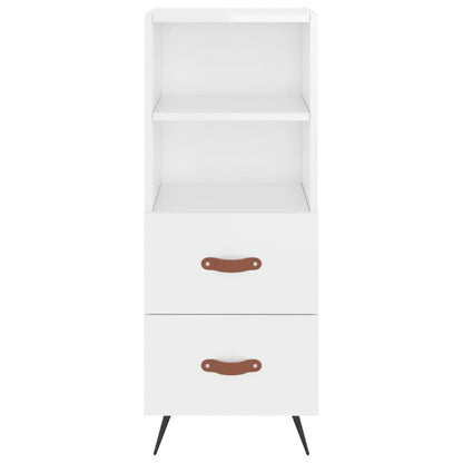 Sideboard Hochglanz-Weiß 34,5x34x90 cm Holzwerkstoff