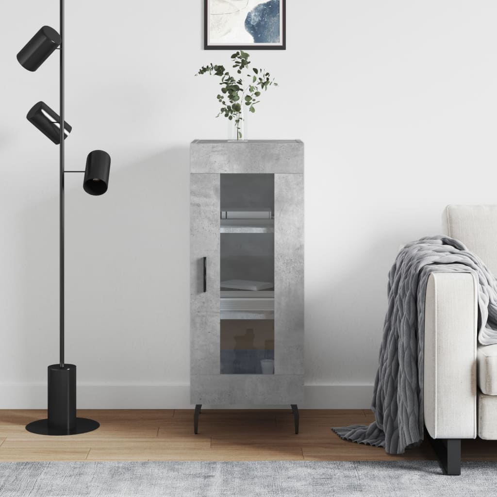 Sideboard Betongrau 34,5x34x90 cm Holzwerkstoff