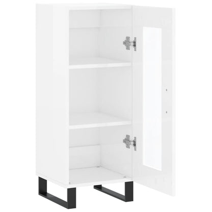 Sideboard Hochglanz-Weiß 34,5x34x90 cm Holzwerkstoff