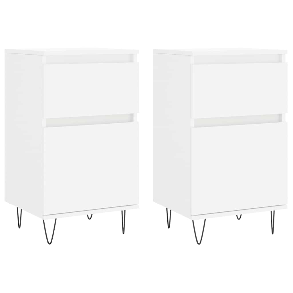 Sideboards 2 Stk. Weiß 40x35x70 cm Holzwerkstoff