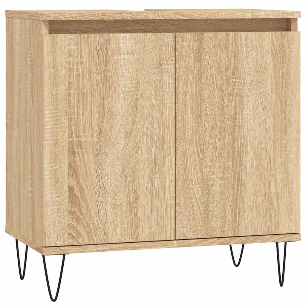 Badschrank Sonoma-Eiche 58x33x60 cm Holzwerkstoff