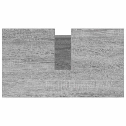 Badschrank Grau Sonoma 58x33x60 cm Holzwerkstoff