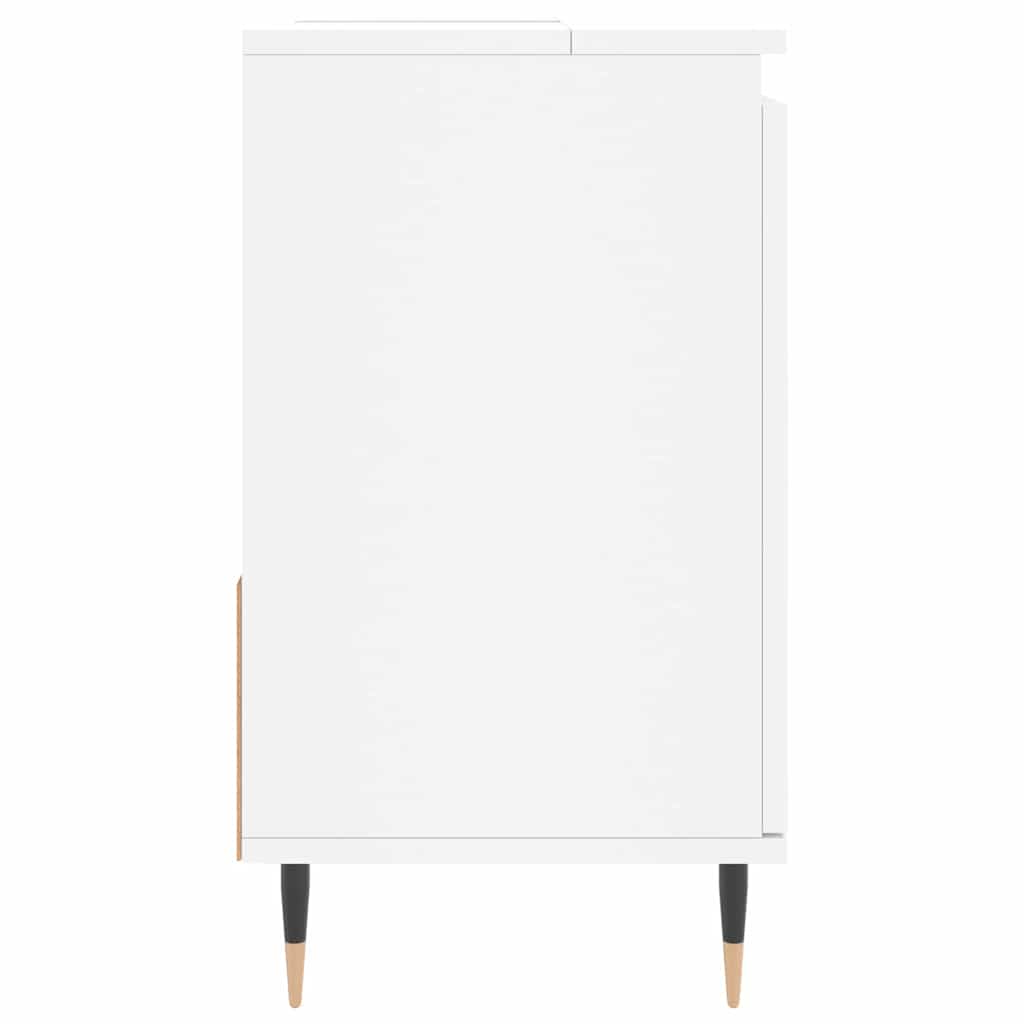 Badschrank Weiß 65x33x60 cm Holzwerkstoff