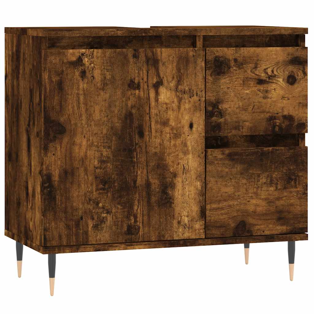 Badschrank Räuchereiche 65x33x60 cm Holzwerkstoff
