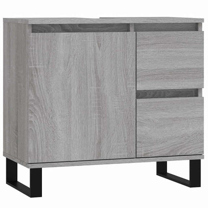 Badschrank Grau Sonoma 65x33x60 cm Holzwerkstoff
