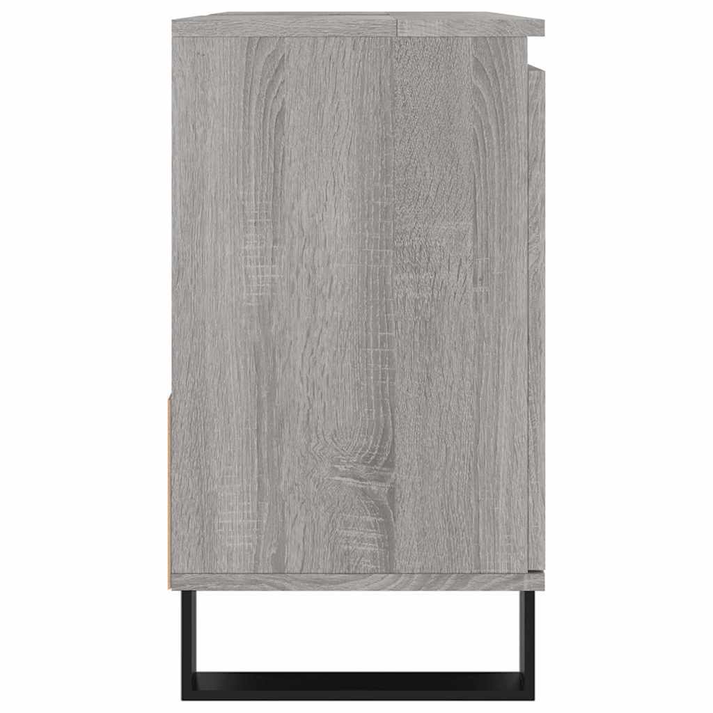 Badschrank Grau Sonoma 65x33x60 cm Holzwerkstoff