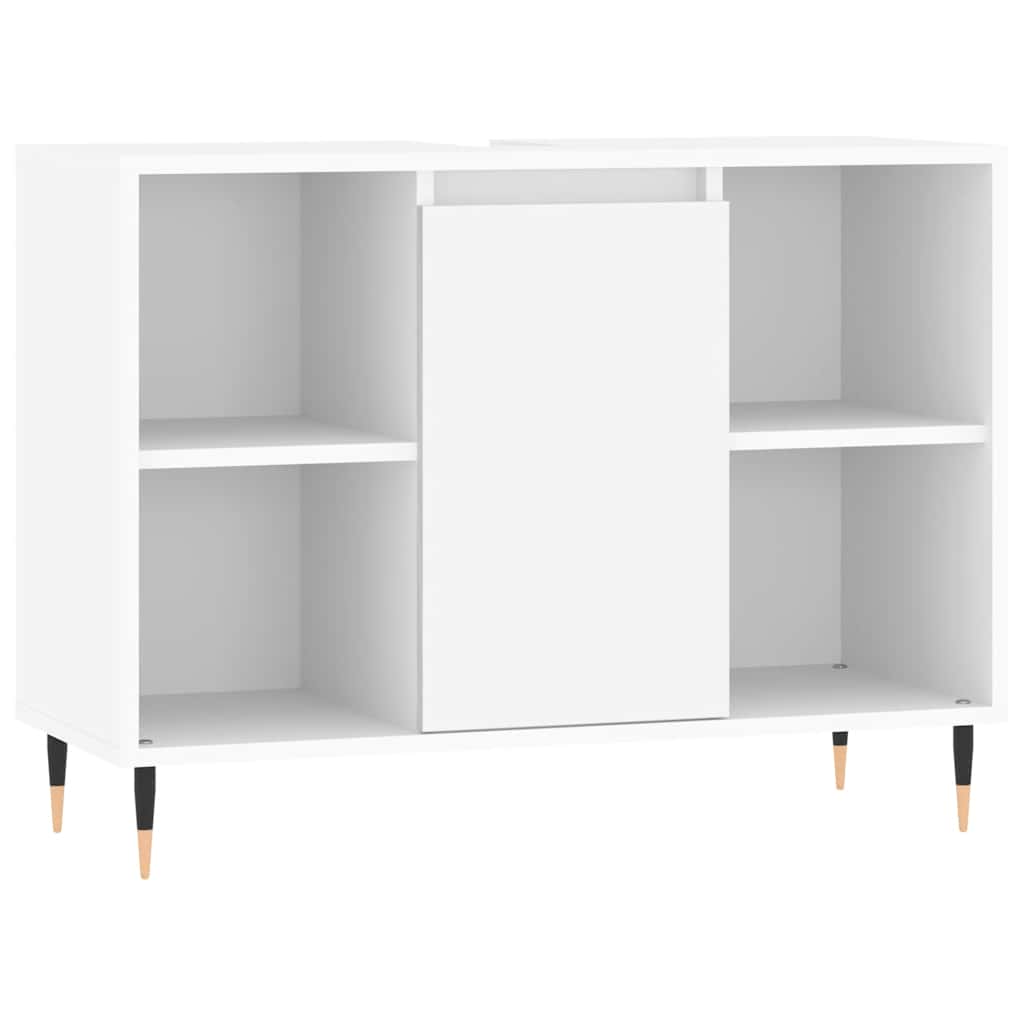 Badschrank Weiß 80x33x60 cm Holzwerkstoff