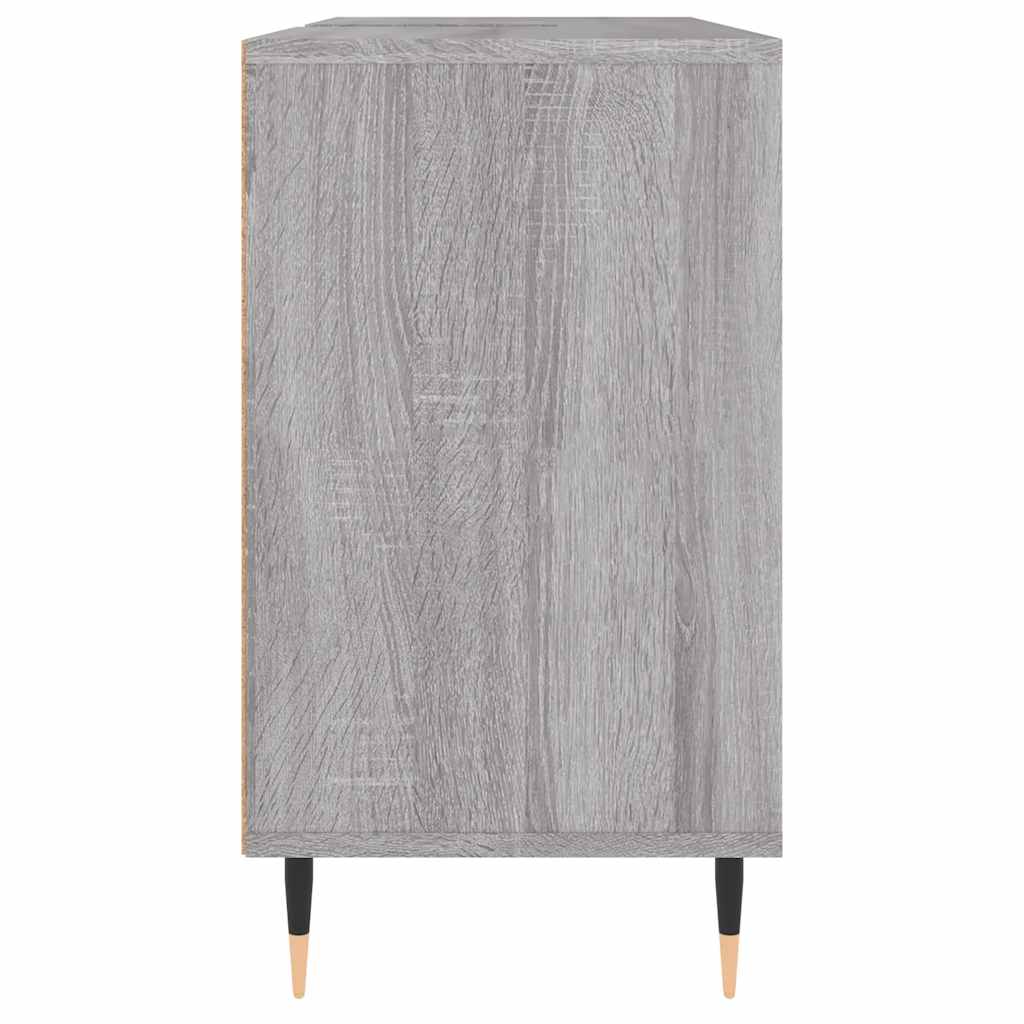 Badschrank Grau Sonoma 80x33x60 cm Holzwerkstoff