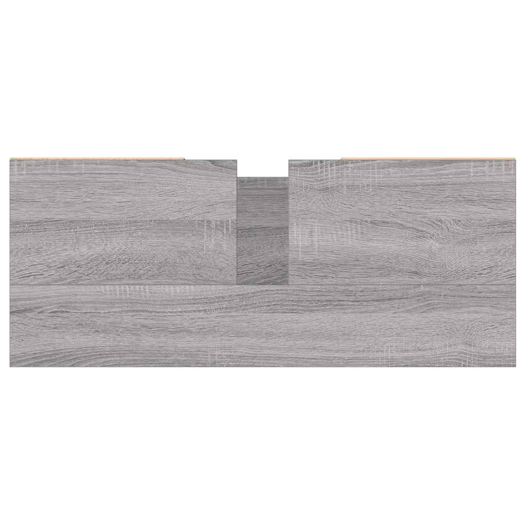 Badschrank Grau Sonoma 80x33x60 cm Holzwerkstoff