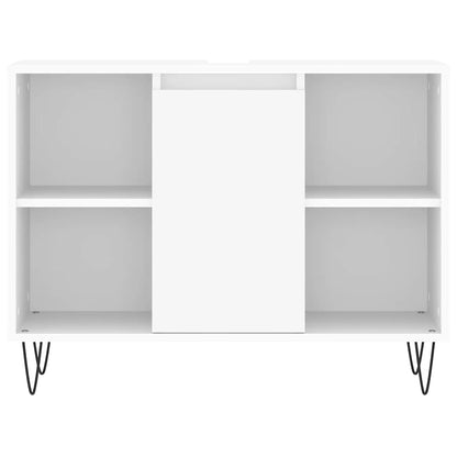 Badschrank Weiß 80x33x60 cm Holzwerkstoff