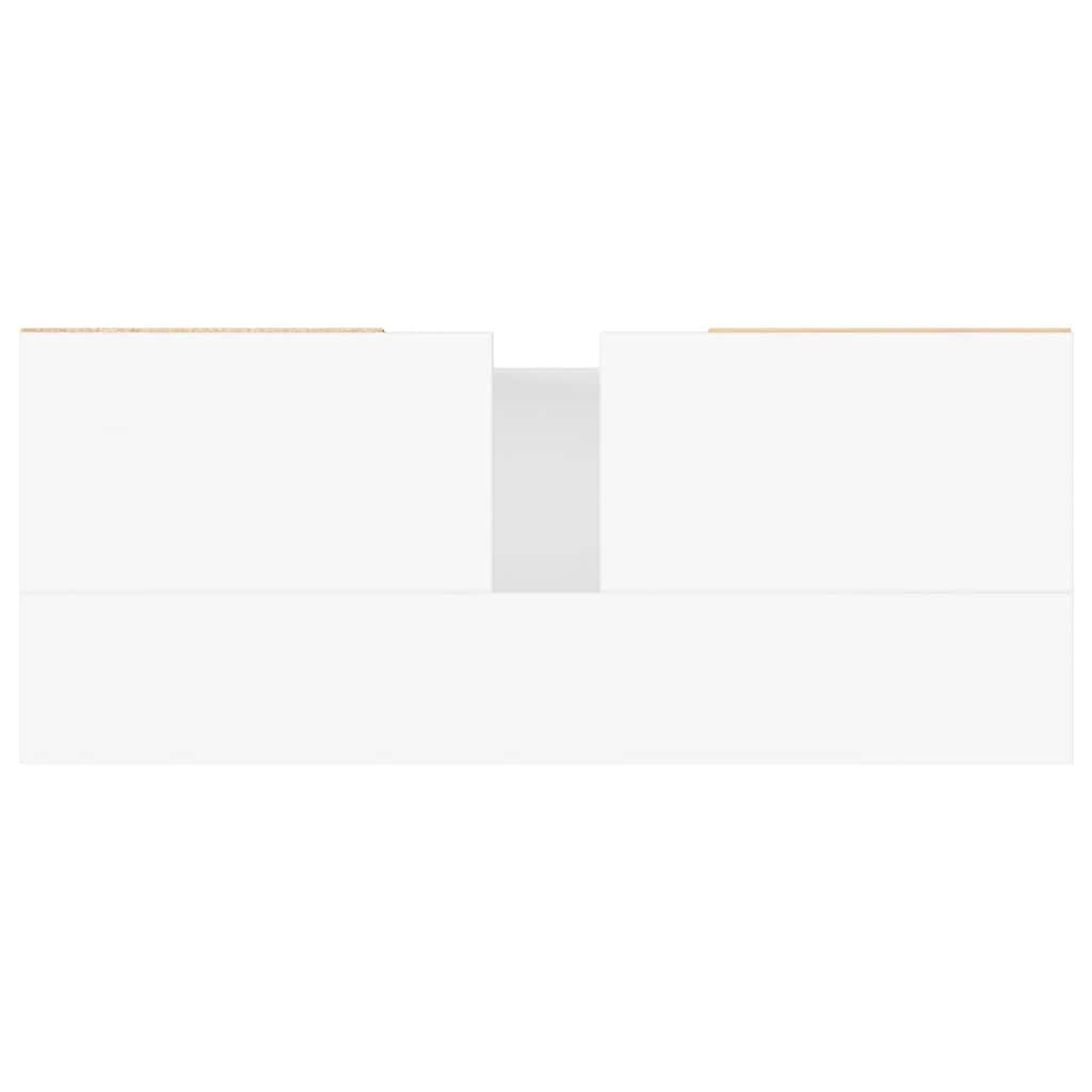 Badschrank Weiß 80x33x60 cm Holzwerkstoff