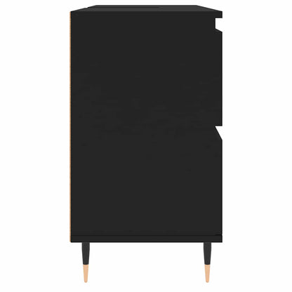Badschrank Schwarz 80x33x60 cm Holzwerkstoff