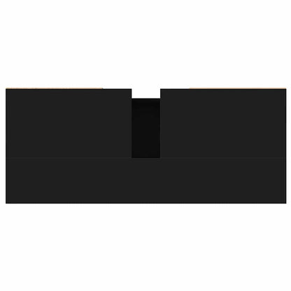 Badschrank Schwarz 80x33x60 cm Holzwerkstoff