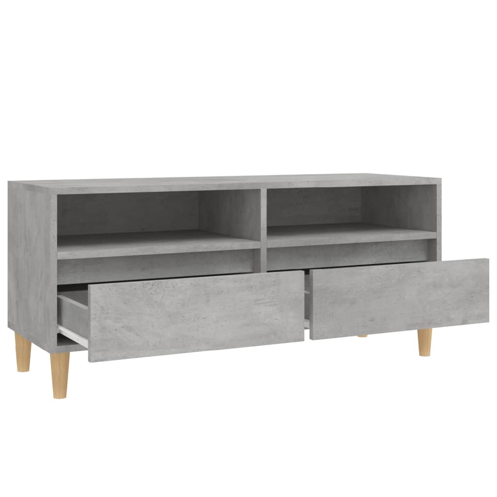 TV-Schrank Betongrau 100x34,5x44,5 cm Holzwerkstoff