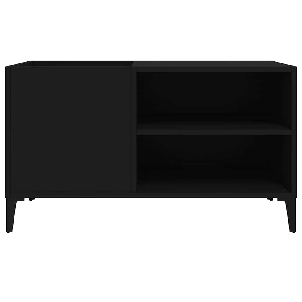 Plattenschrank Schwarz 84,5x38x48 cm Holzwerkstoff