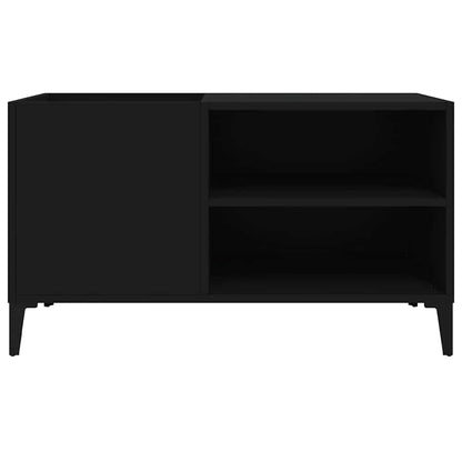 Plattenschrank Schwarz 84,5x38x48 cm Holzwerkstoff