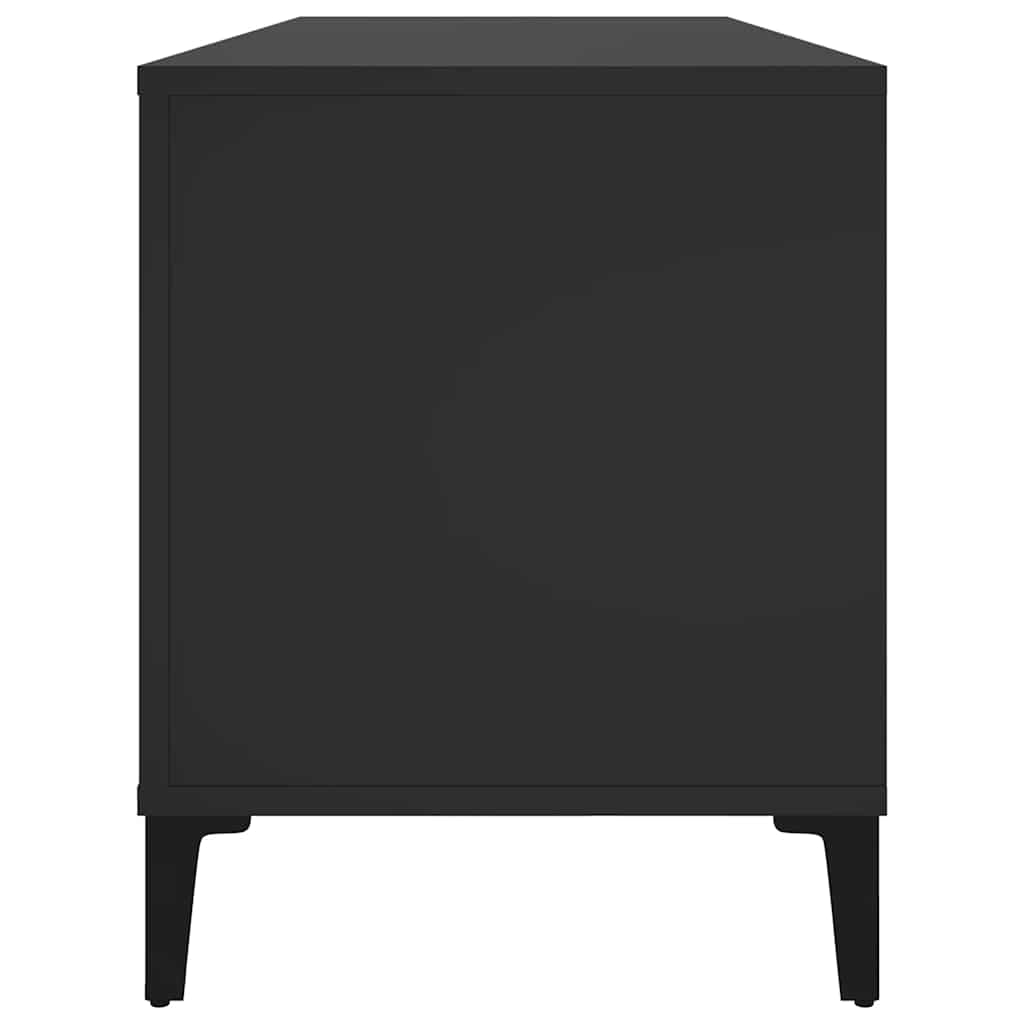 Plattenschrank Schwarz 100x38x48 cm Holzwerkstoff