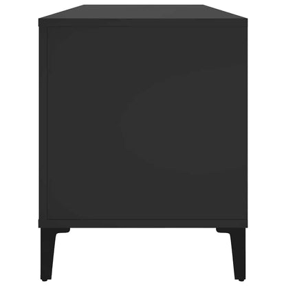 Plattenschrank Schwarz 100x38x48 cm Holzwerkstoff