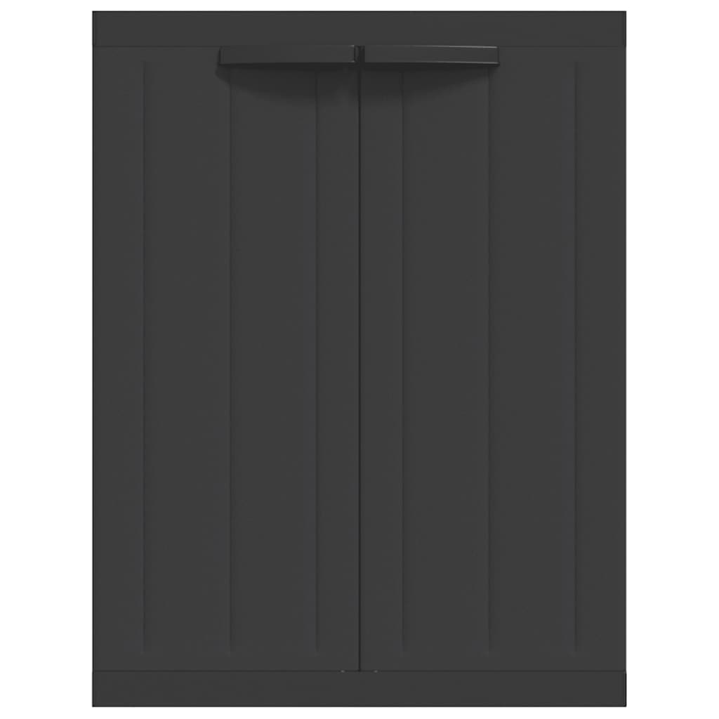 Gartenschrank Schwarz 65x37x85 cm PP