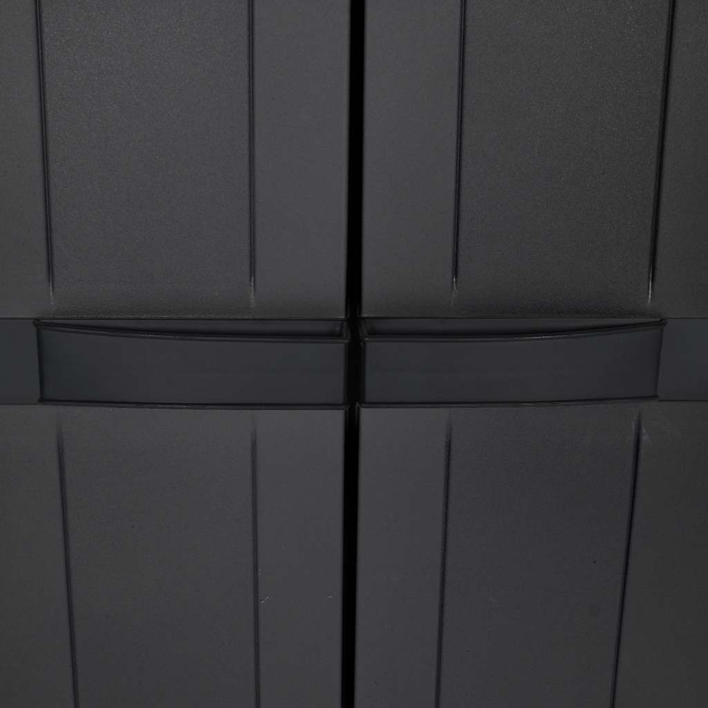 Gartenschrank Schwarz 65x37x165 cm PP