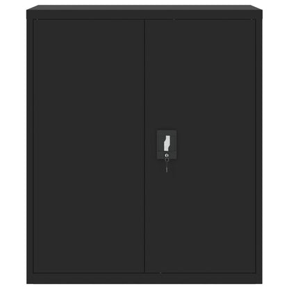 Aktenschrank Schwarz 90x40x105 cm Stahl