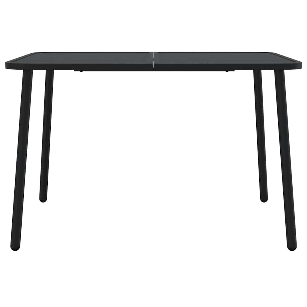 5-tlg. Garten-Essgruppe Anthrazit Stahl