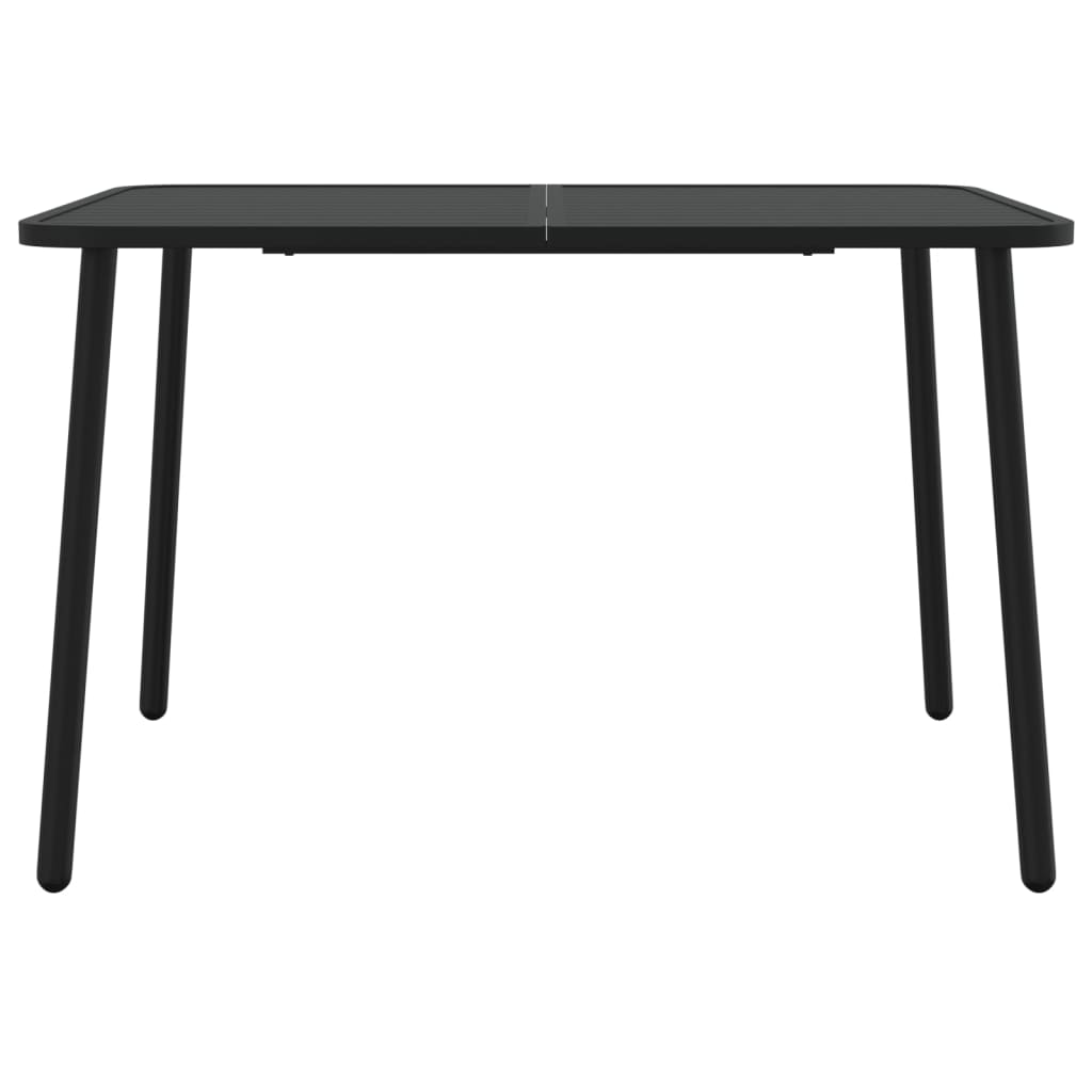 7-tlg. Garten-Essgruppe Anthrazit Stahl