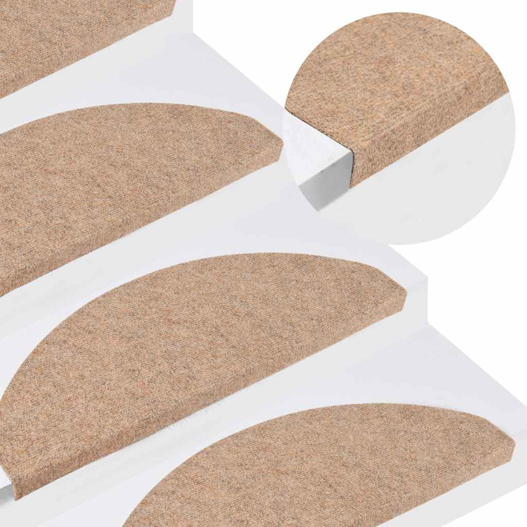 Stufenmatten Selbstklebend 10 Stk. Beige 65x22,5x3,5 cm