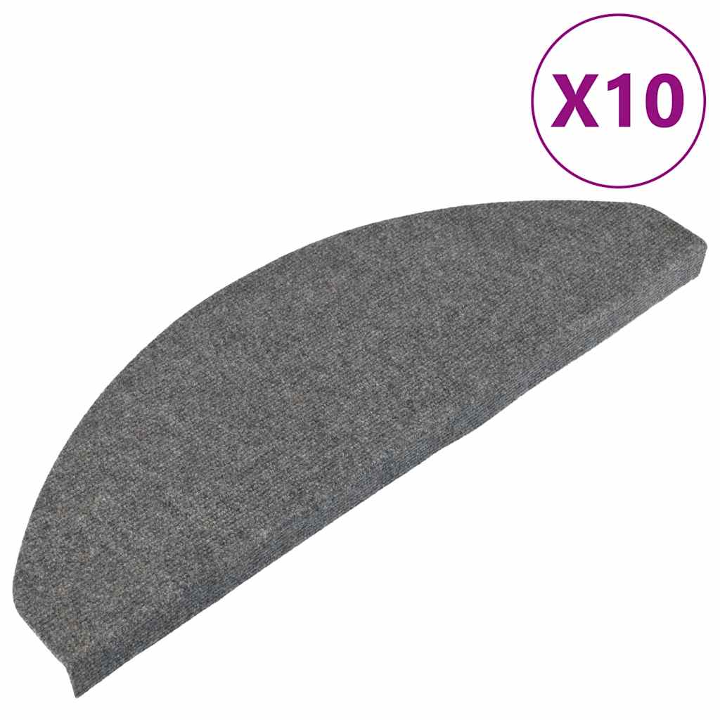Stufenmatten Selbstklebend 10 Stk. Grau 65x22,5x3,5 cm