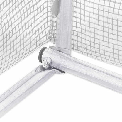 Gewächshaus mit Stahlrahmen Weiß 32 m² 16x2x2 m