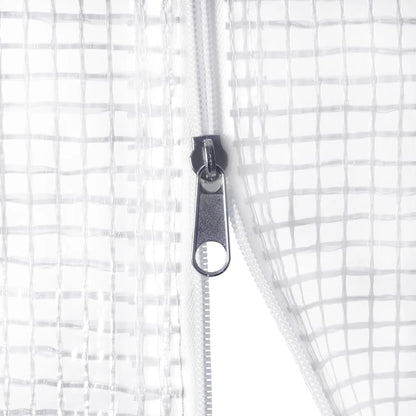 Gewächshaus mit Stahlrahmen Weiß 40 m² 20x2x2 m