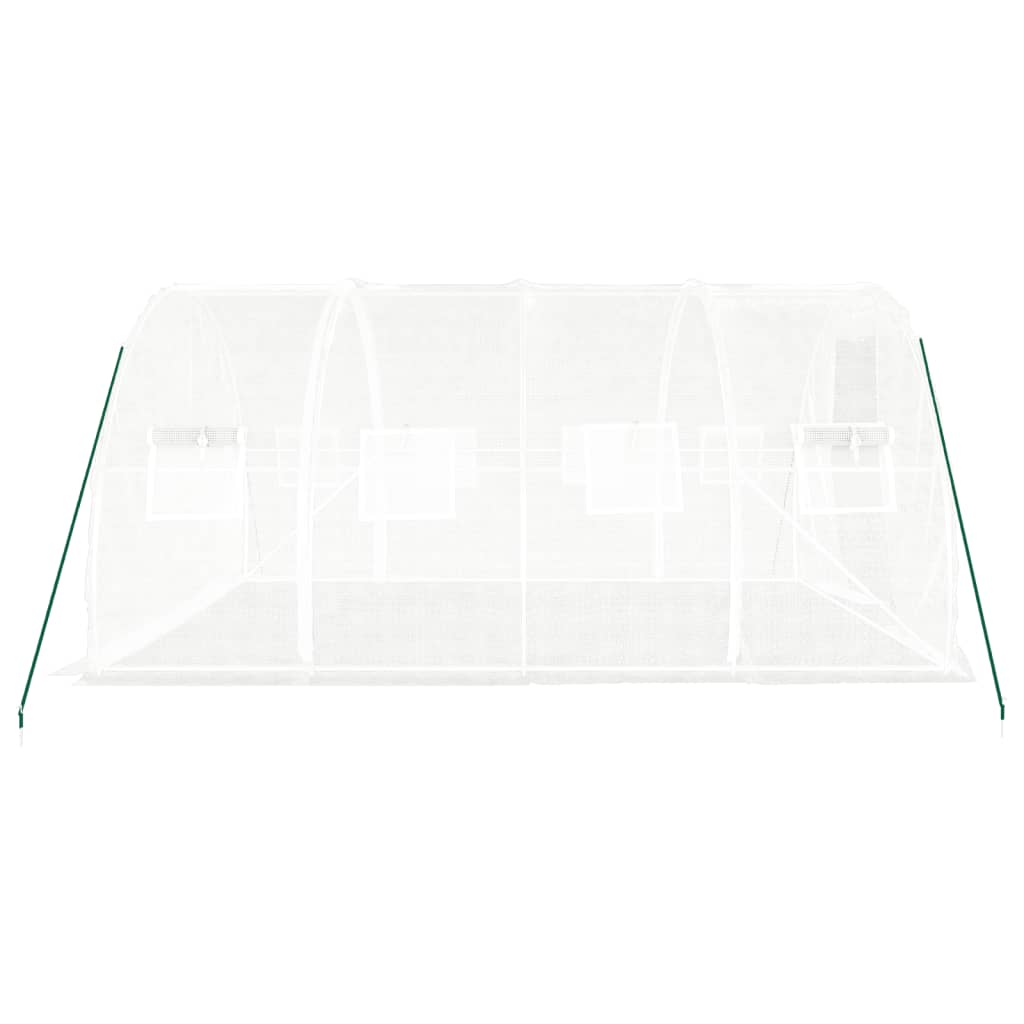 Gewächshaus mit Stahlrahmen Weiß 12 m² 4x3x2 m