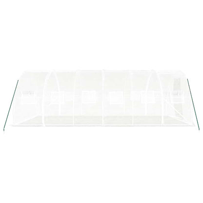 Gewächshaus mit Stahlrahmen Weiß 18 m² 6x3x2 m