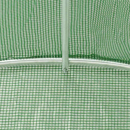 Gewächshaus mit Stahlrahmen Grün 60 m² 12x5x2,3 m