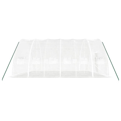 Gewächshaus mit Stahlrahmen Weiß 36 m² 6x6x2,85 m