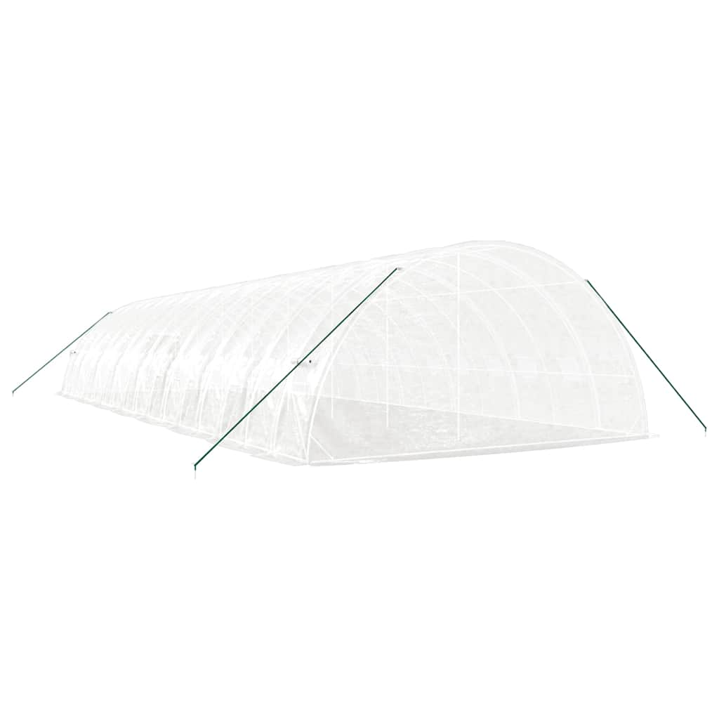 Gewächshaus mit Stahlrahmen Weiß 96 m² 16x6x2,85 m