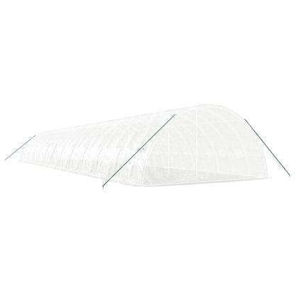 Gewächshaus mit Stahlrahmen Weiß 144 m² 24x6x2,85 m