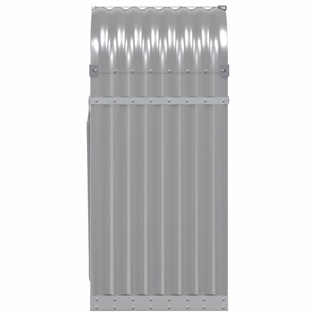 Kaminholzunterstand Hellgrau 40x45x100 cm Verzinkter Stahl
