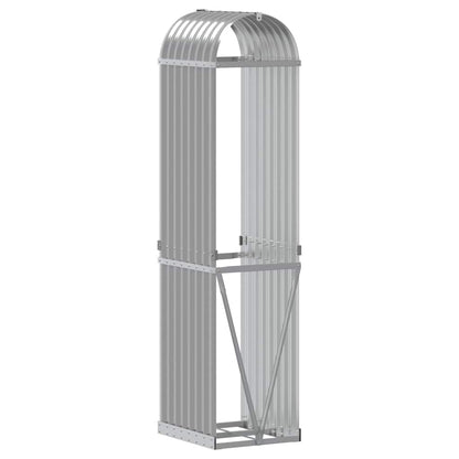 Kaminholzunterstand Hellgrau 40x45x170 cm Verzinkter Stahl