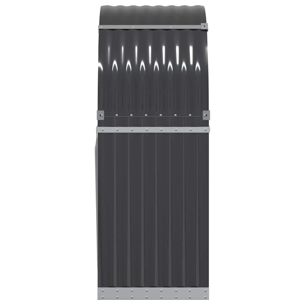 Holzkorb Anthrazit 80x45x120 cm Verzinkter Stahl